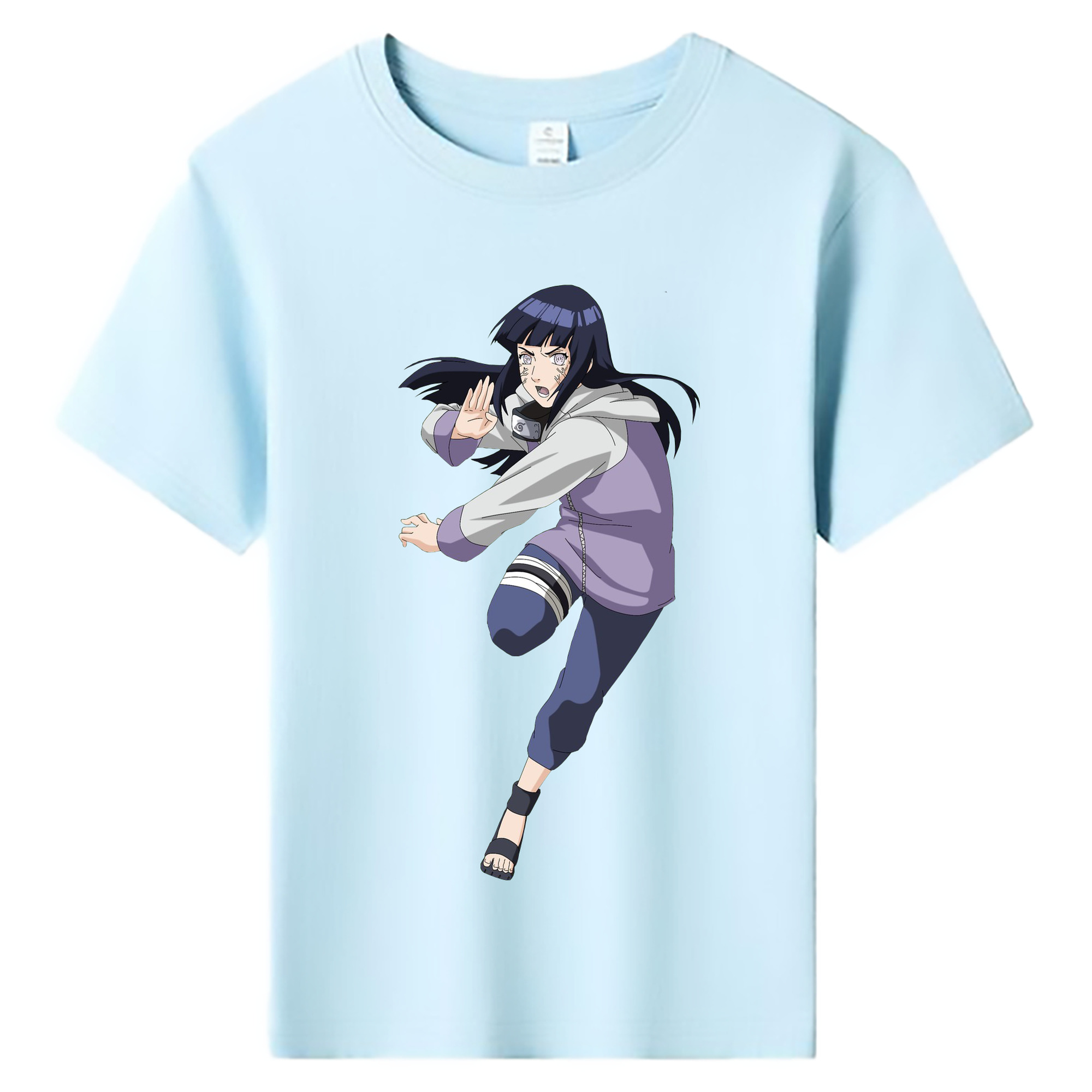 （画像用） NARUTO -ナルト- 日向ヒナタ Hyūga Hinata 綿100％キッズTシャツ（フロントプリント）